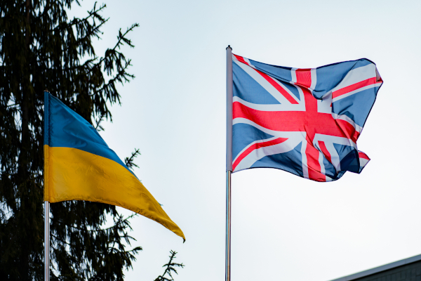 UK and Ukraine Flags