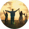 Family Holding Hands Circle Image
