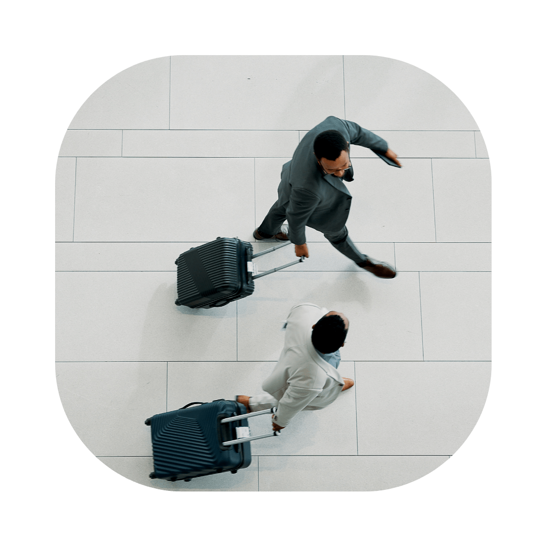 Business people with suitcase making a Sponsor Licence Application