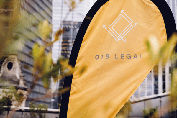 Branded flag for OTB Legal. best immigration law firm in the UK