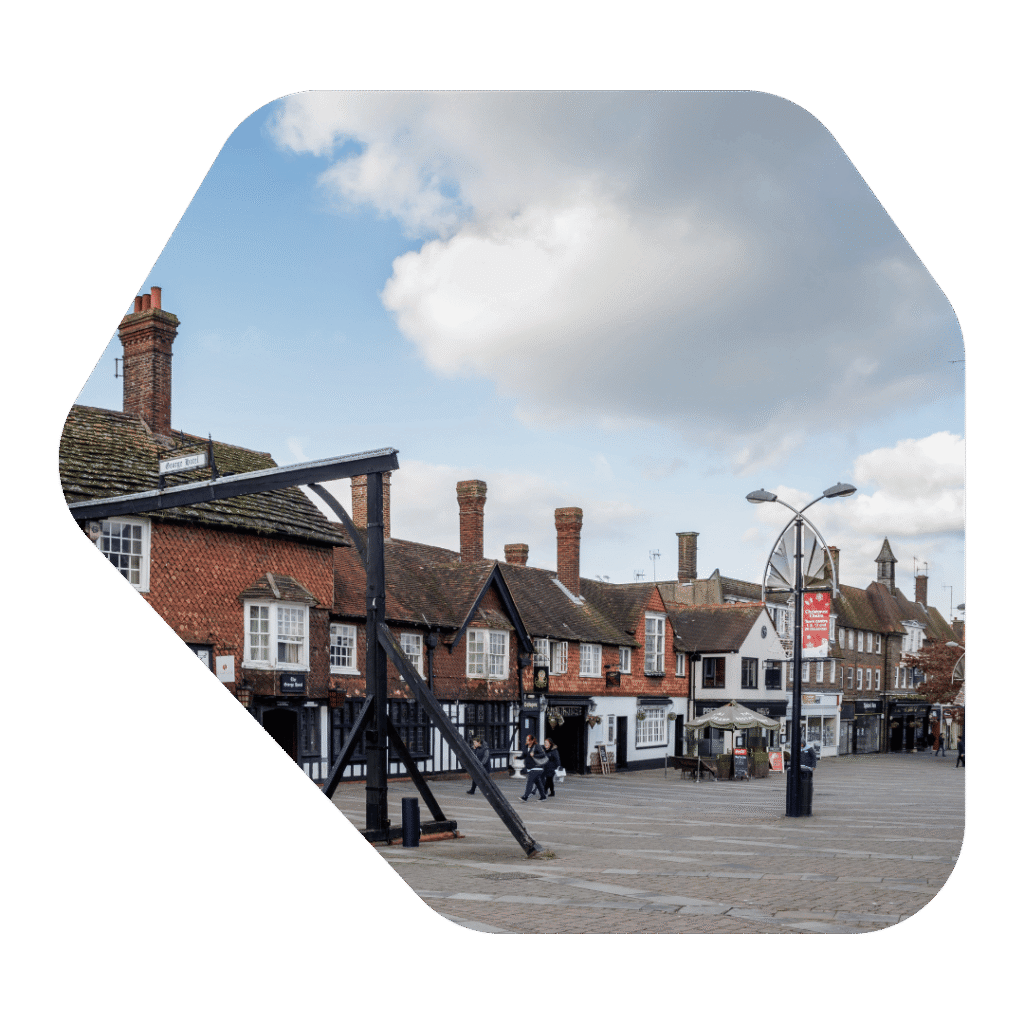 Centro da cidade de Crawley. Advogado de Imigração em Crawley