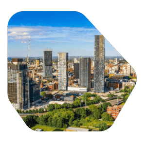 City view of Manchester. Immigration Lawyer Manchester