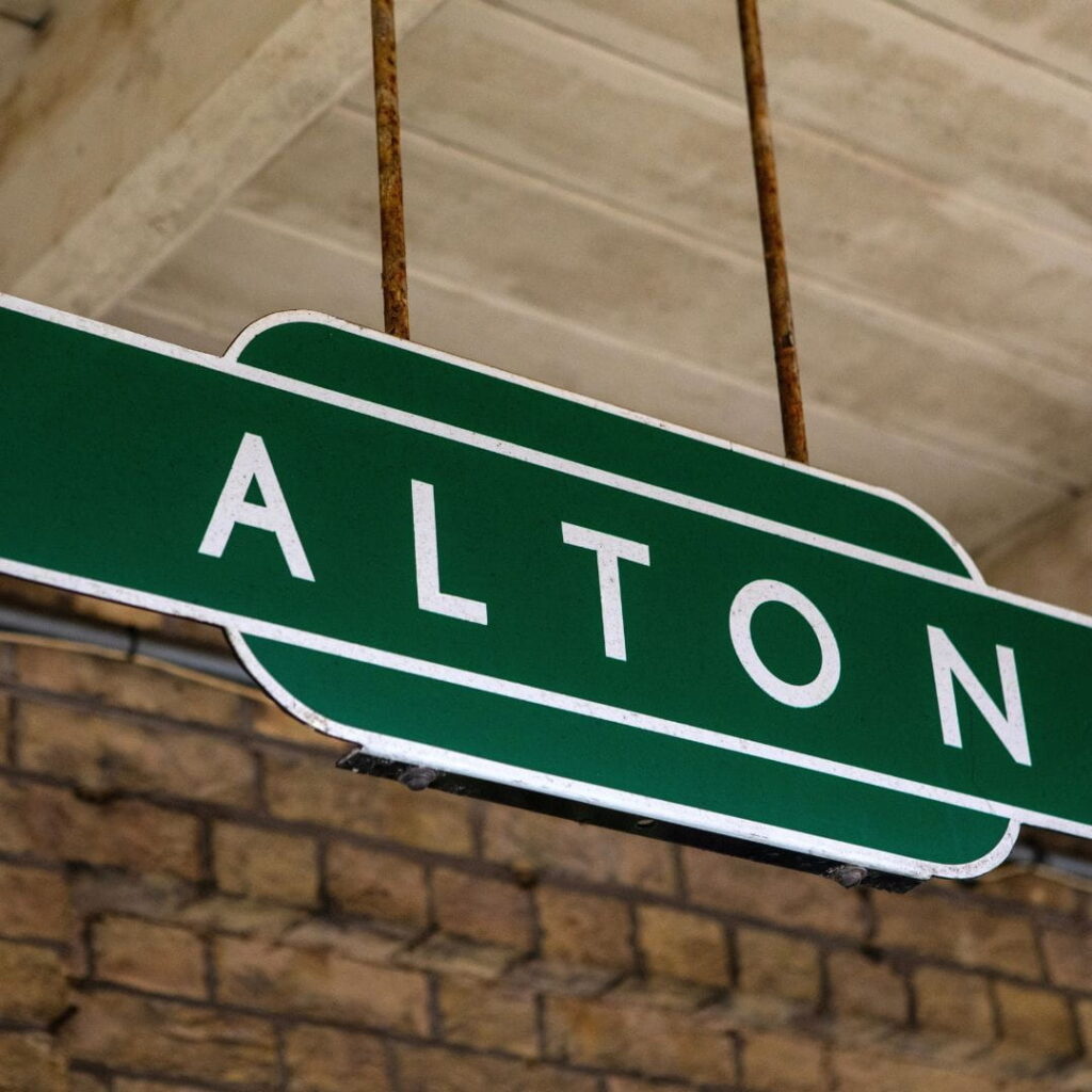 Alton railway sign. Immigration Lawyer Alton