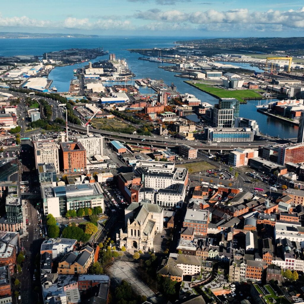 Sky View of Belfast. Immigration Lawyers Belfast