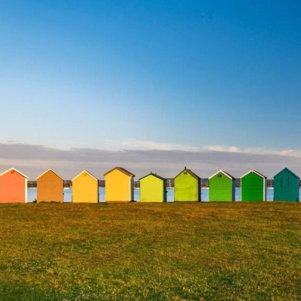 Seaside huts. Immigration Lawyers Bournemouth